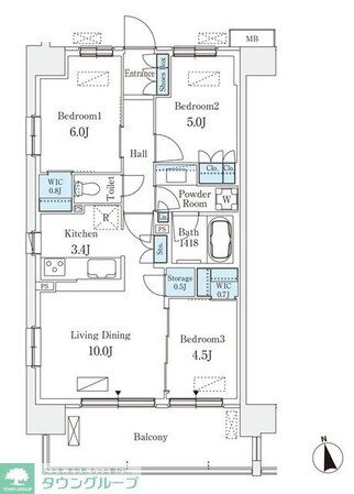 スカイグランデ津田沼の物件間取画像